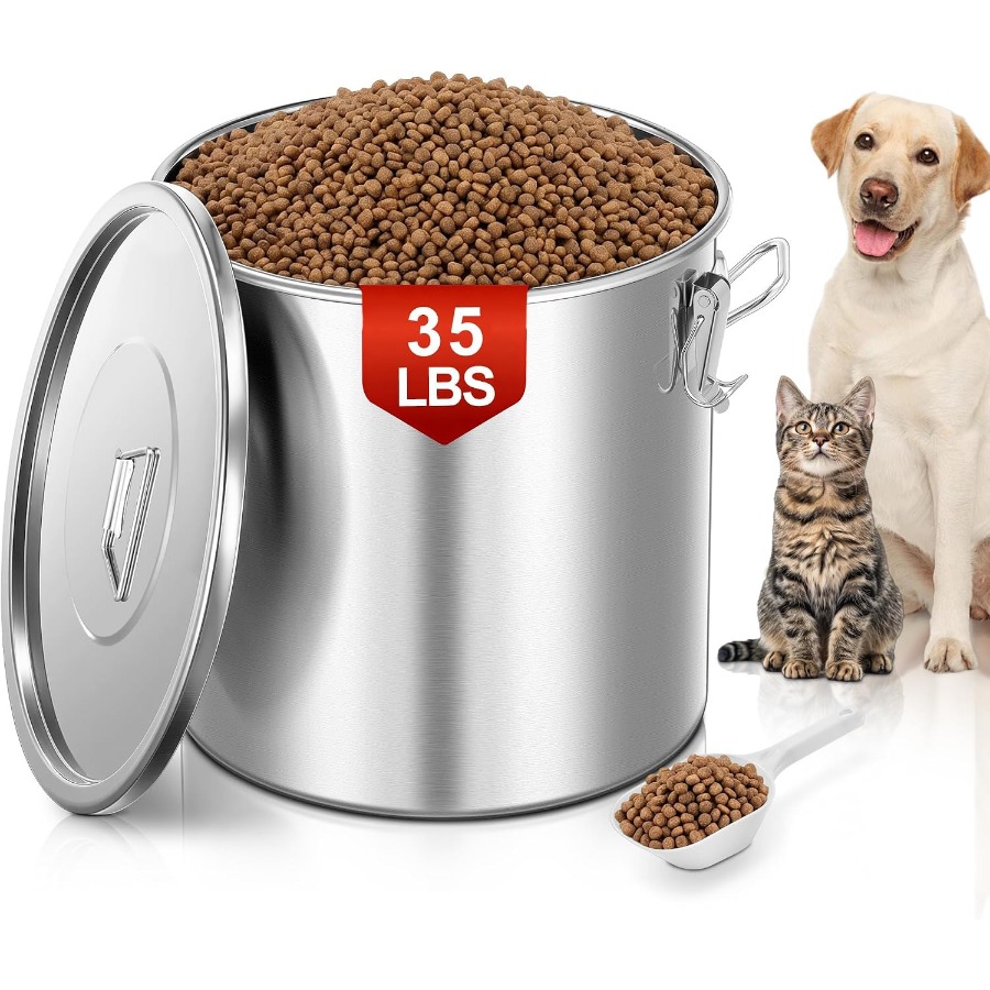 Food Storage Containers - Wadah Penyimpanan Makanan Anjing dari Baja