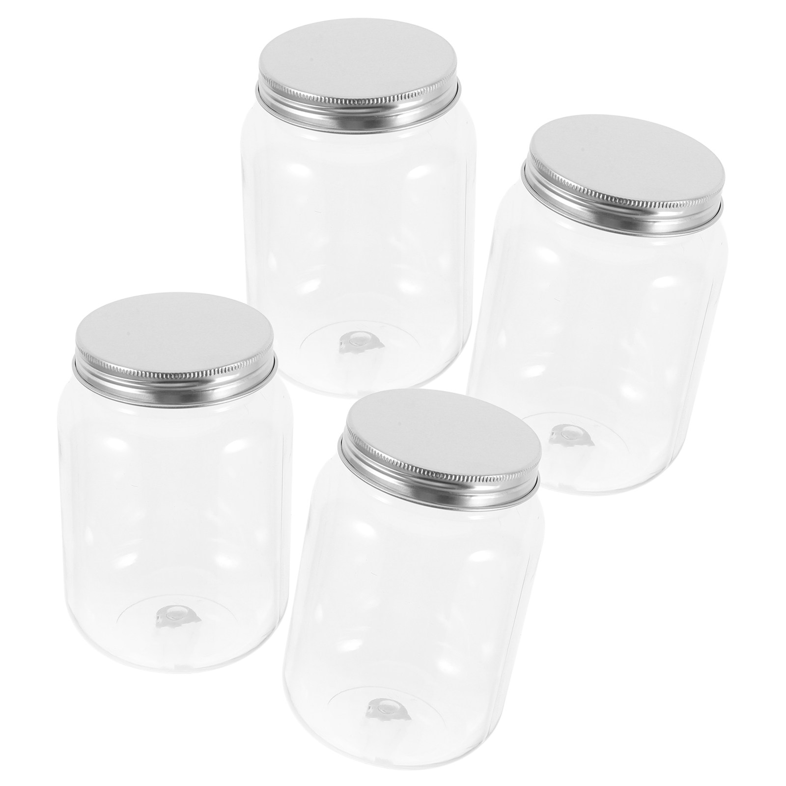 Food Storage Containers - 4 Buah Wadah Plastik Bening dengan