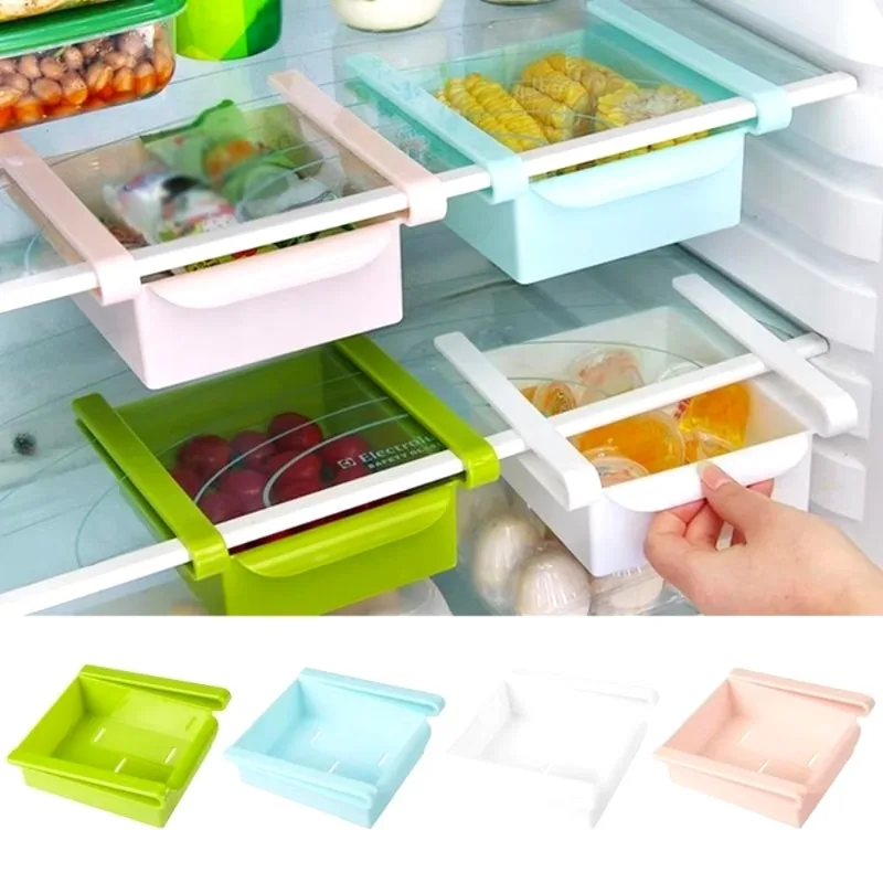 Food Storage With Dividers - Rak Penyimpanan Organizer Penghemat Ruang Kulkas