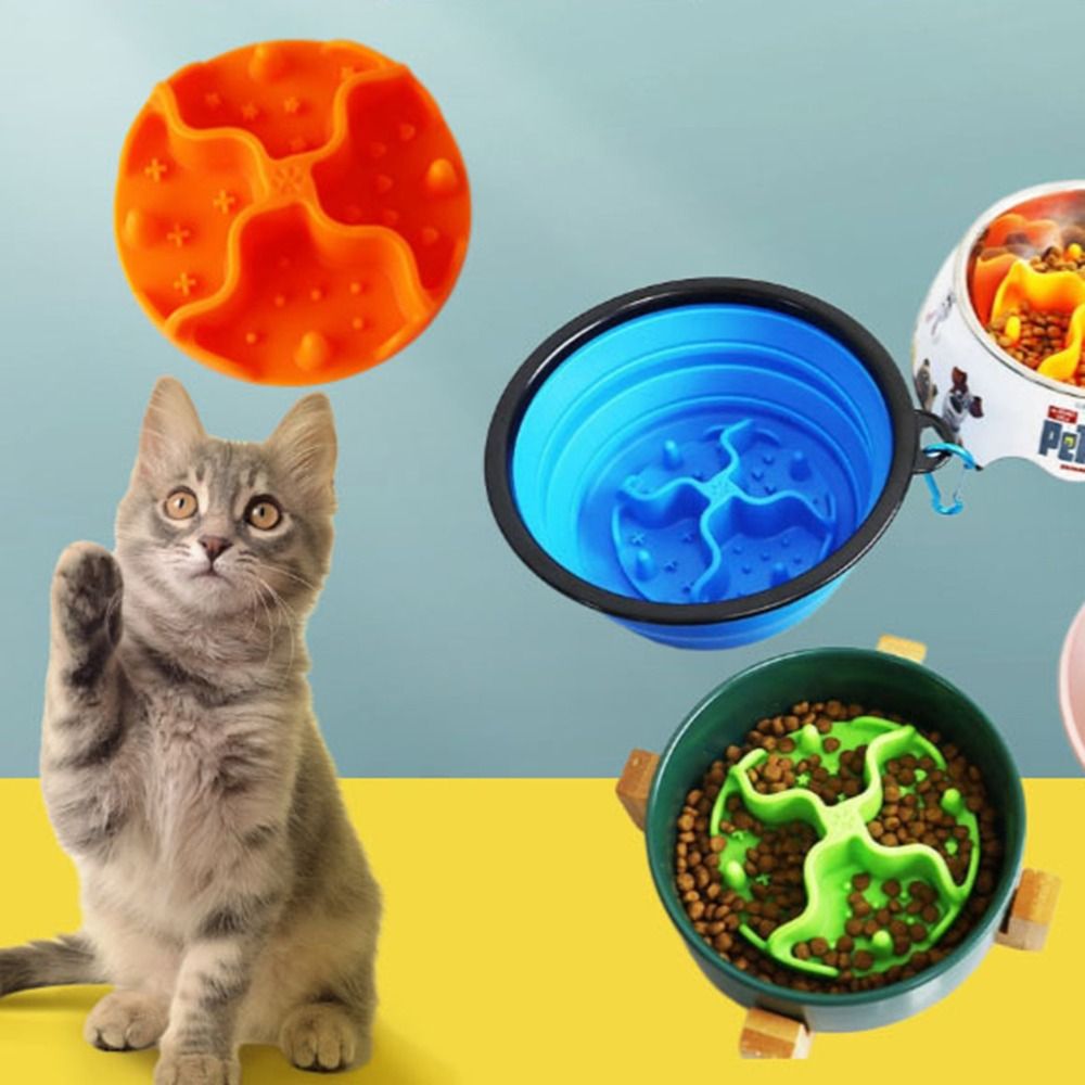 Food Storage With Dividers - Alas Makan Anjing Silikon Anti Selip