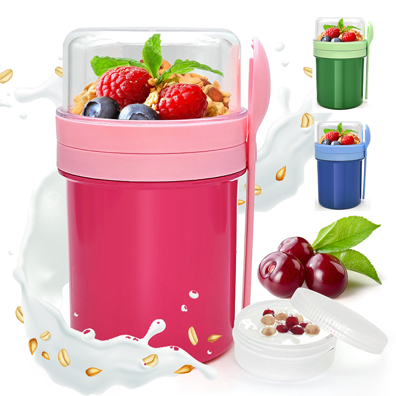 Cangkir Overnight Oats Dua Lap - Food Storage Meals ulasan dan harga
