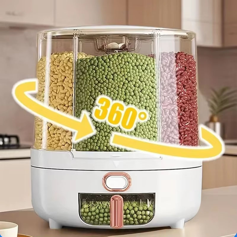 6-Kompartemen 360 °   Wadah Pe - Food Storage Meals ulasan dan harga