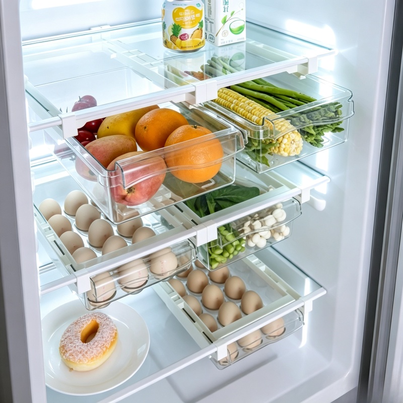 Kotak Penyimpanan Kulkas Geser - Food Storage With Dividers ulasan dan harga